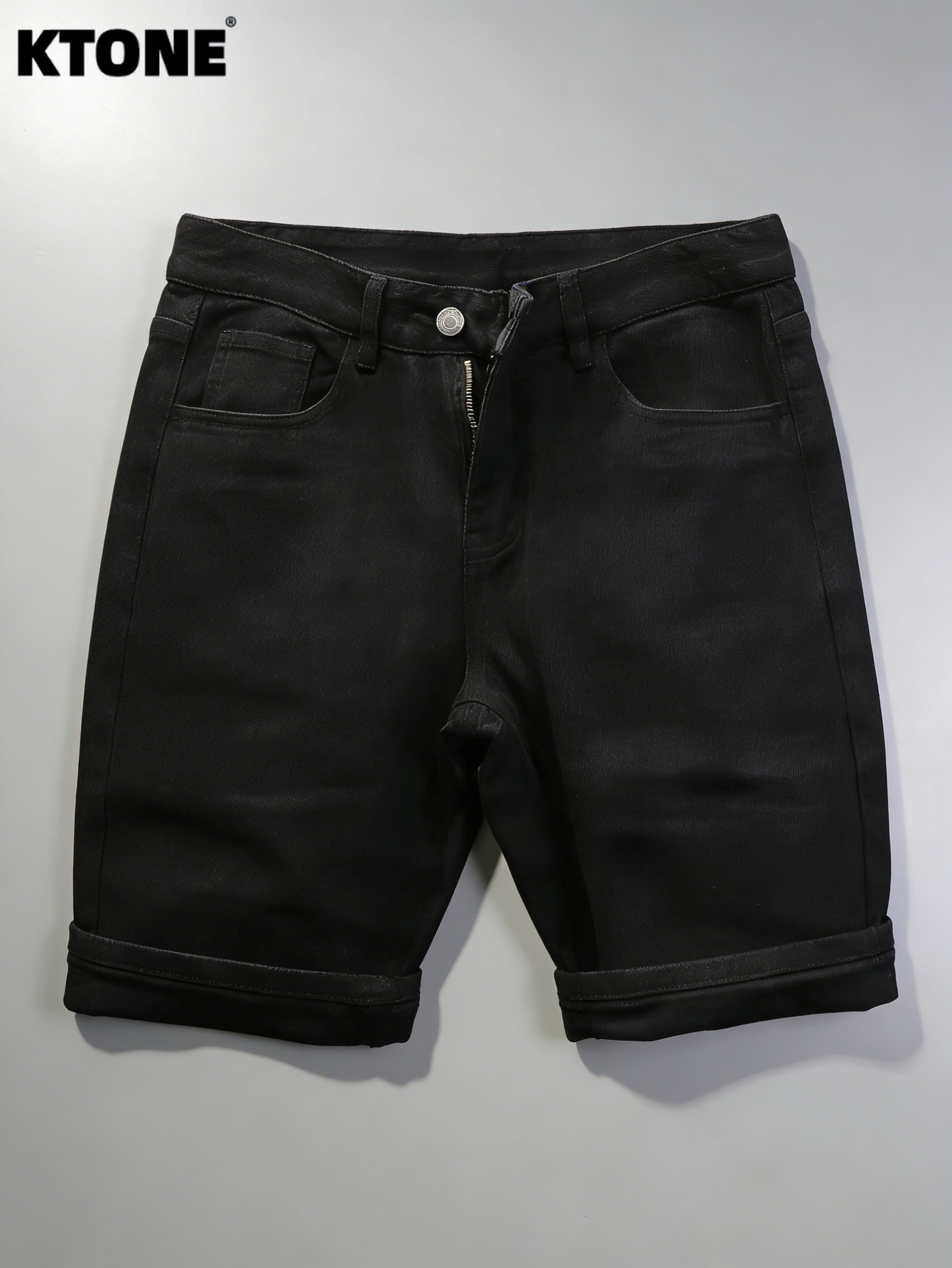 Men'S Shoes With Jeans - Plain Jeans Black Slim Denim Shorts
