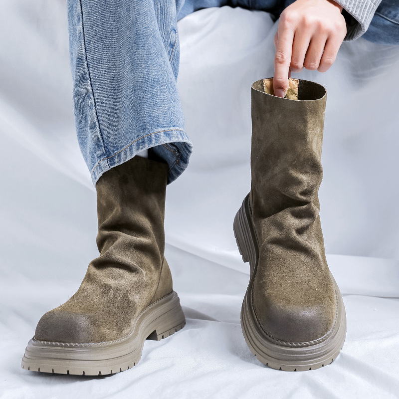 Men'S Shoes Zipper - men's fashion punk rock high platform