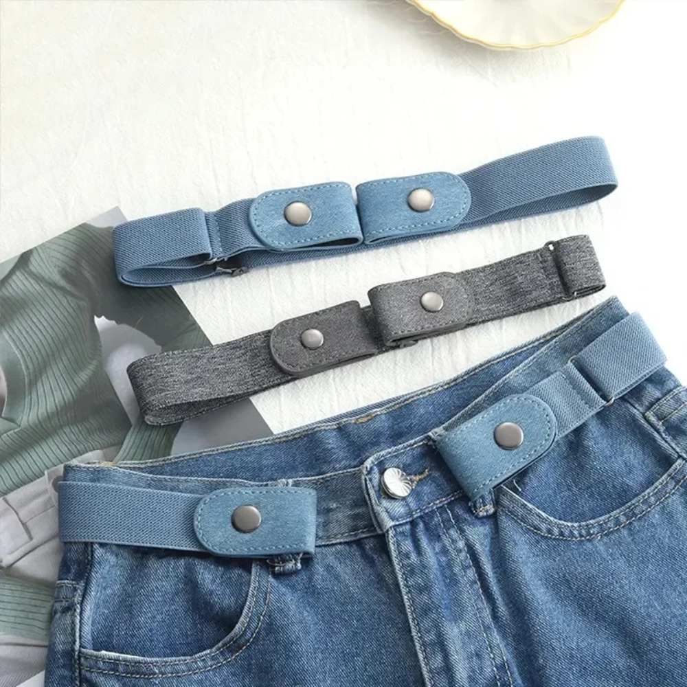 Men'S Shoes With Jeans - Adjustable Stretch Belt No Buckle Invisible