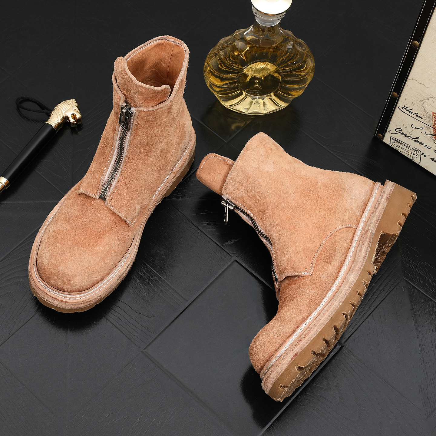 CLAIAMI New Genuine Leather Wa - Men'S Shoes Zipper avis et prix