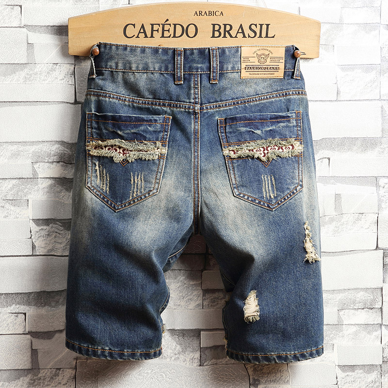 Ripped Hip-hop Denim Shorts Me - Men'S Shoes With Jeans avis et prix