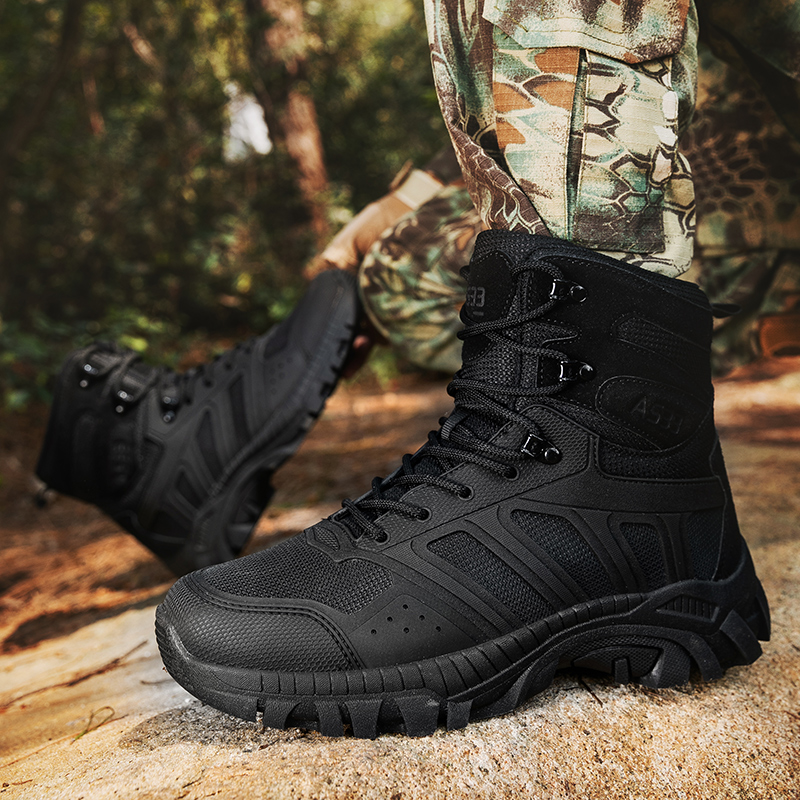 Men Tactical Boots Lace Up Des - Men'S Shoes Zipper avis et prix