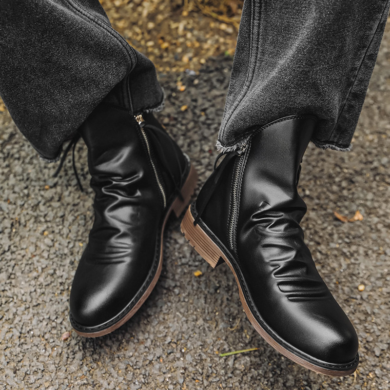 Fashion Luxury Men's Leather C - Men'S Shoes Zipper avis et prix