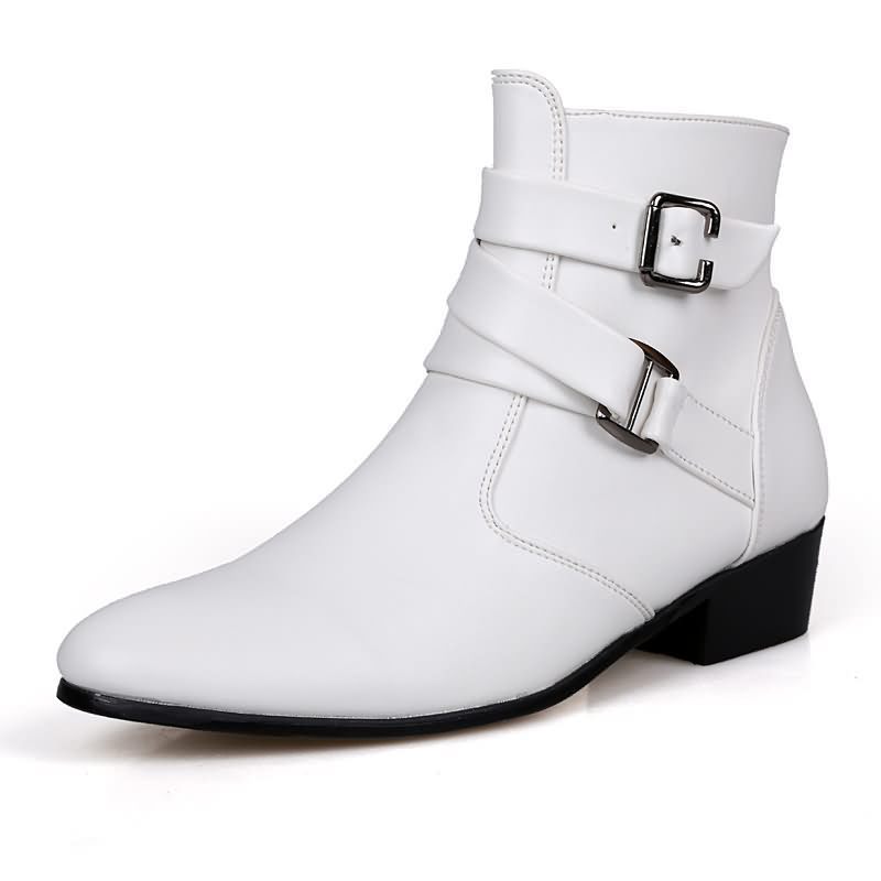 Luxury Men Boots Leather Chels - Men'S Shoes Zipper avis et prix
