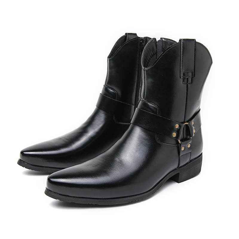 High Quality Leather Boots Men - Men'S Shoes Zipper avis et prix