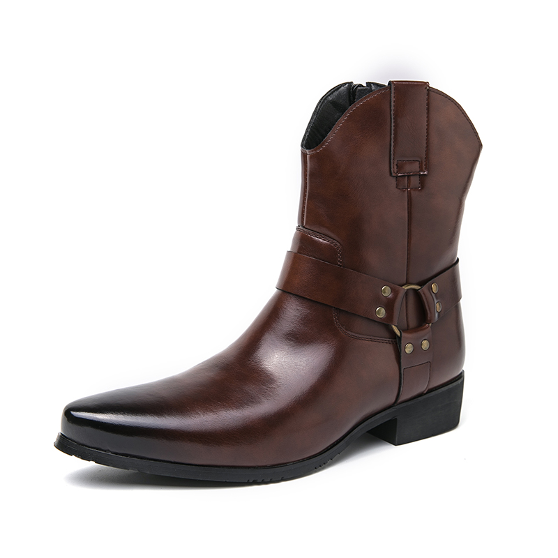 High Quality Leather Boots Men - Men'S Shoes Zipper avis et prix