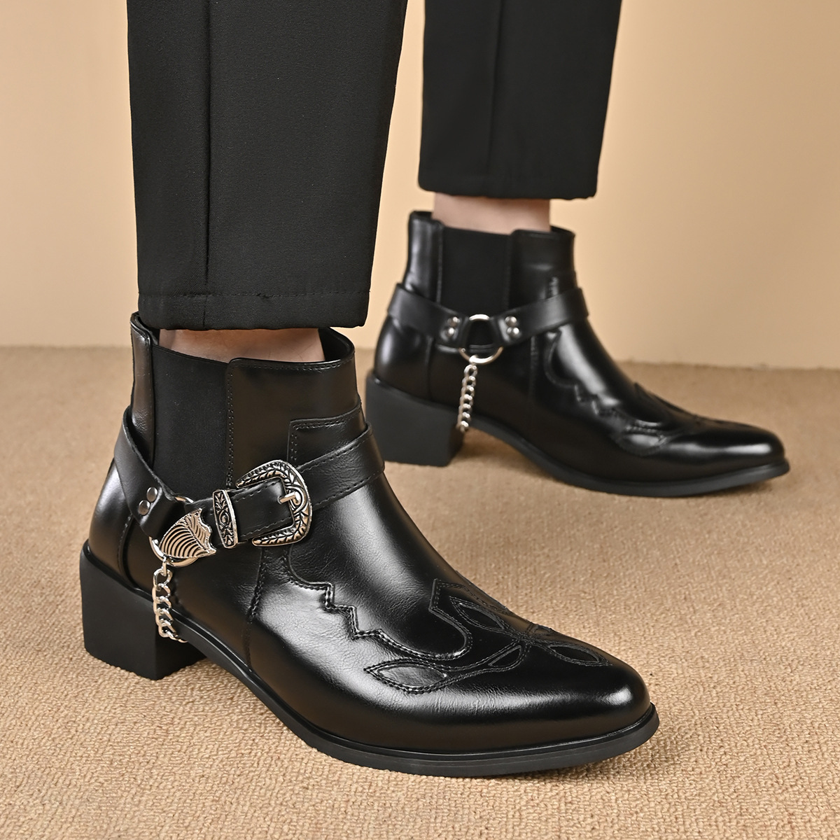 Fashion 2026 Men's Vintage Cow - Men'S Shoes Zipper avis et prix