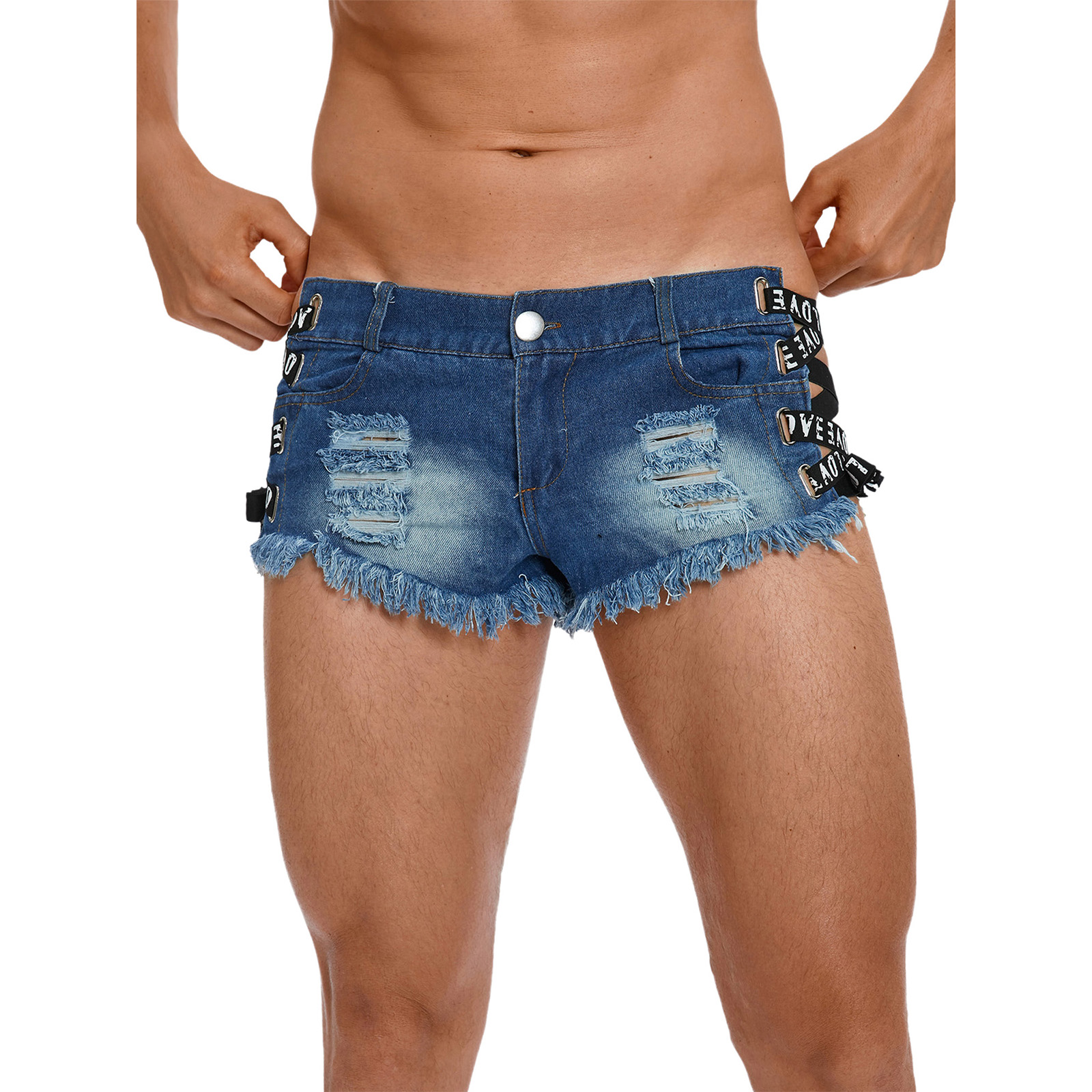 Mens Distressed Ripped Mini De - Men'S Shoes With Jeans avis et prix