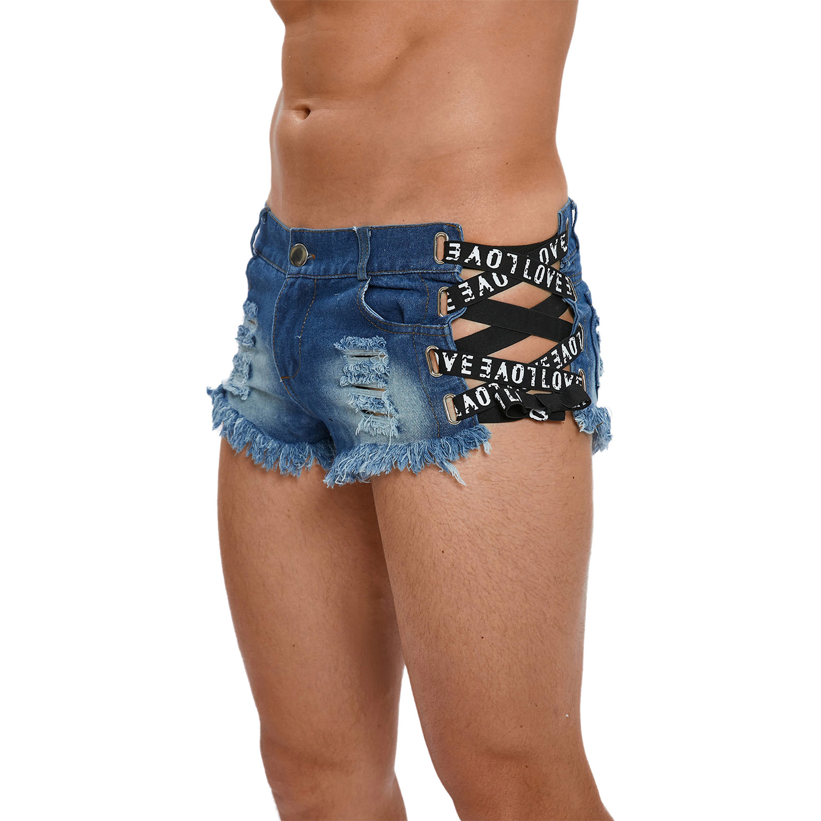 Mens Distressed Ripped Mini De - Men'S Shoes With Jeans avis et prix